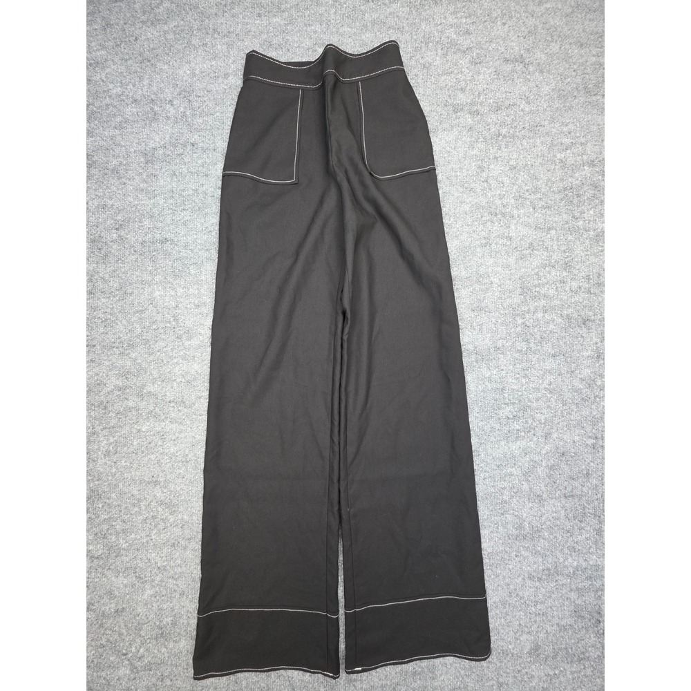 Lovers + Friends Wide Leg Pants Women's XS Black White Stitch Stretch